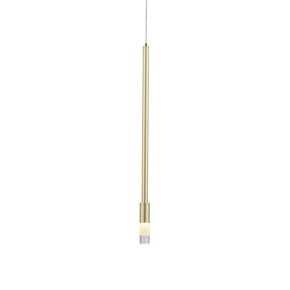 Lustre Pendente Nordecor Nima 2679 Dourado Fosco Led Bivolt