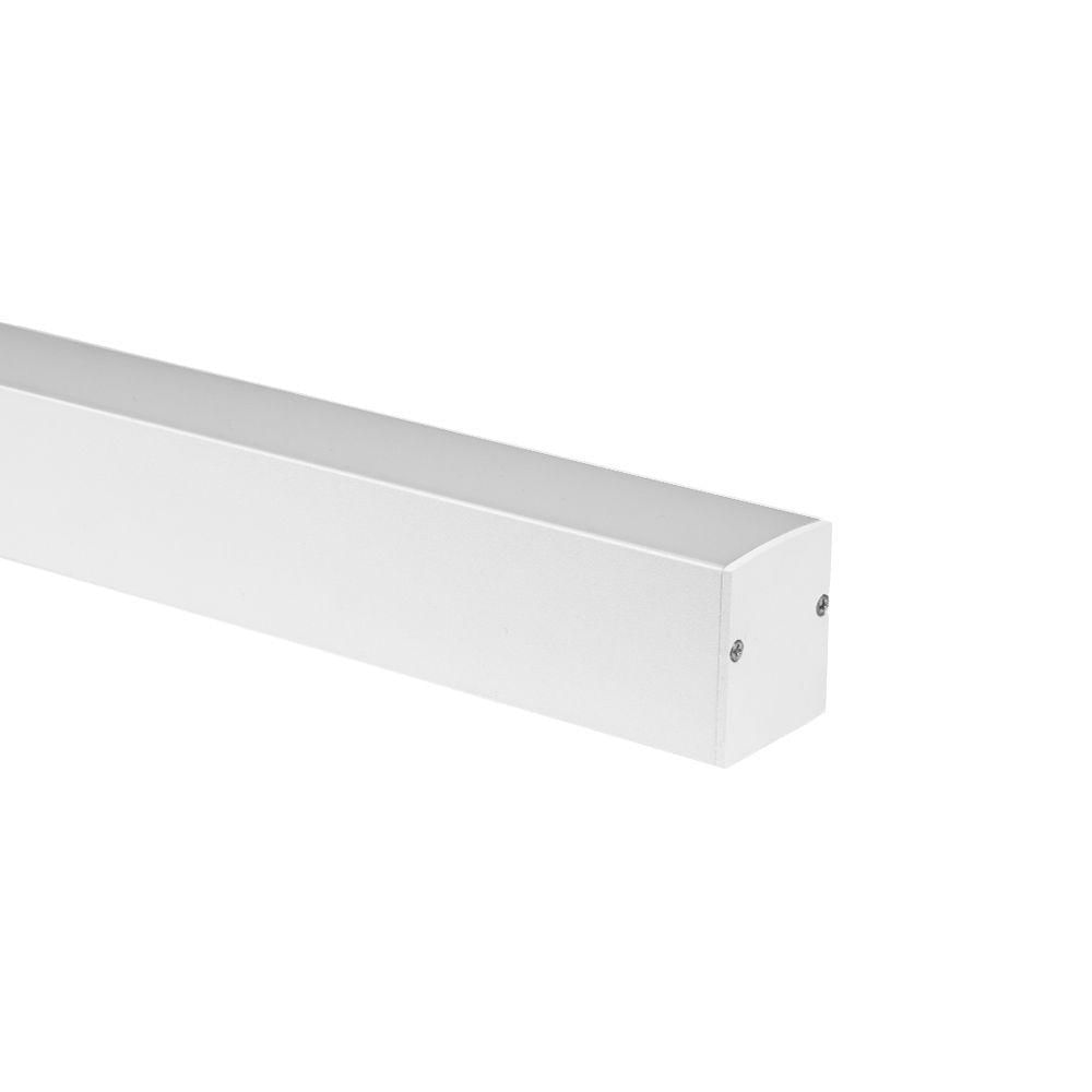 Perfil De Sobrepor Para Fita Led Blumenau Line Easy 35mm Com 1 Metro Branco Fosco