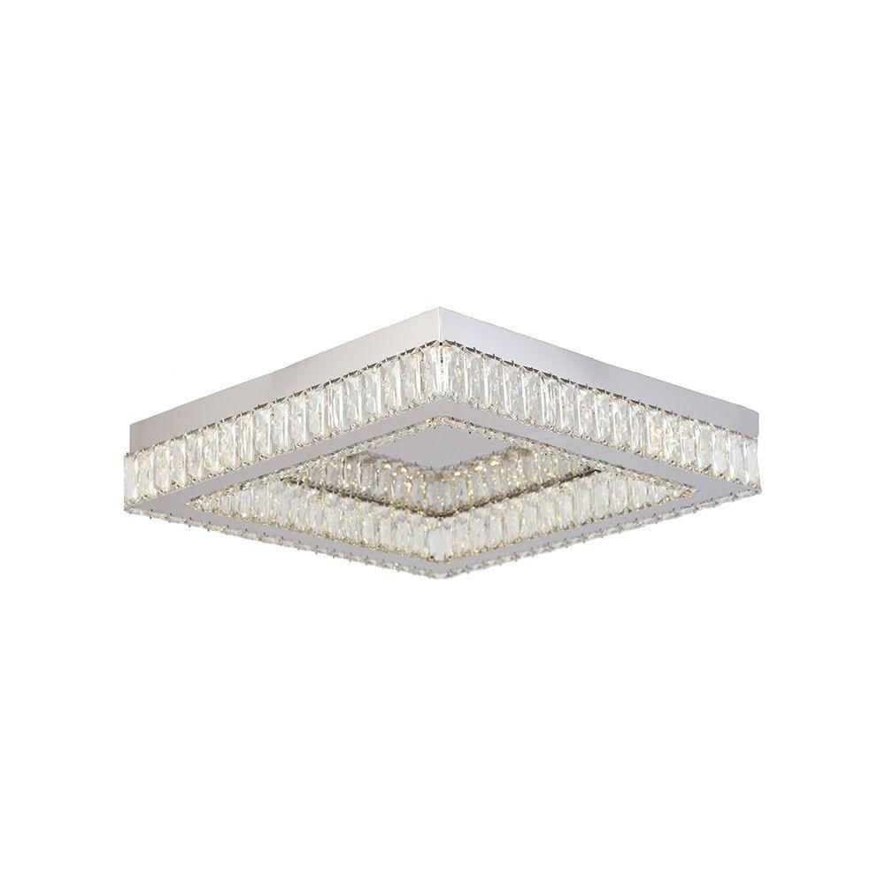 Plafon Skylight Diamond 3064 Cromado Led Bivolt Cromado-transparente