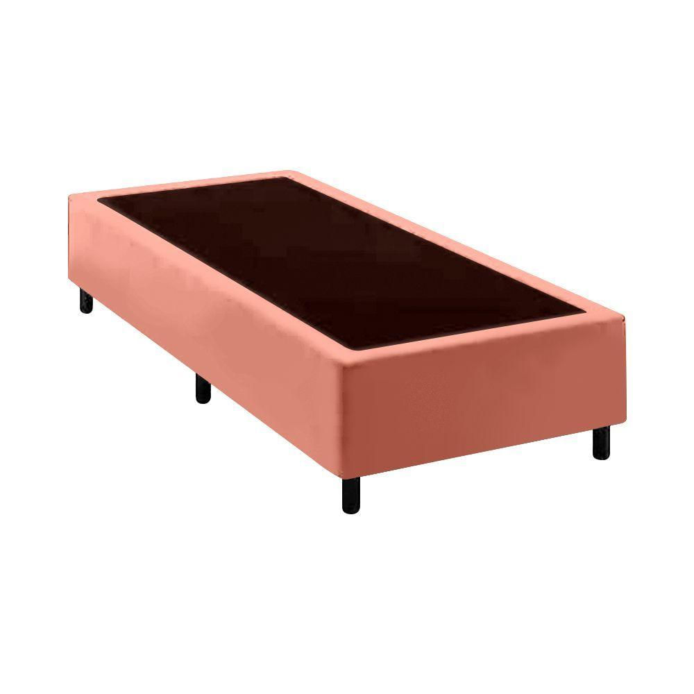 Base Cama Box Premium Solteiro Comum Rosa