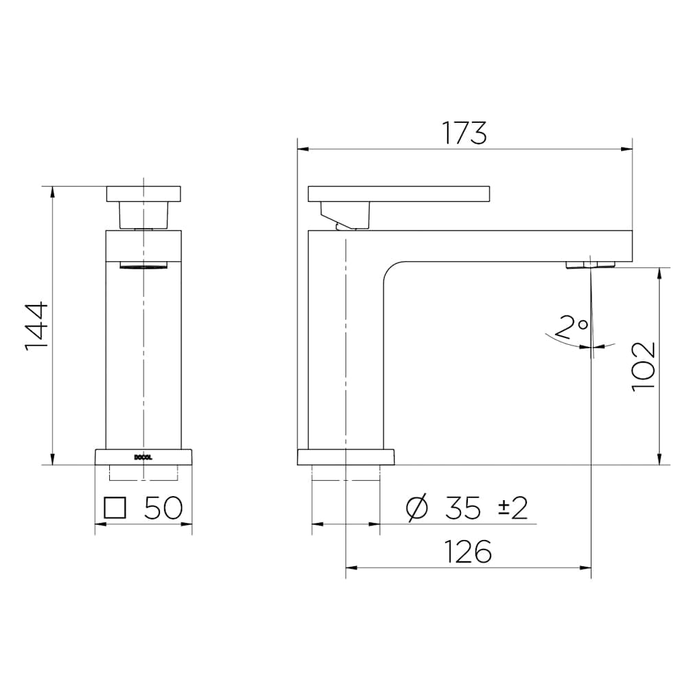 Torneira Docol New Edge 925006 de Bancada Cromada