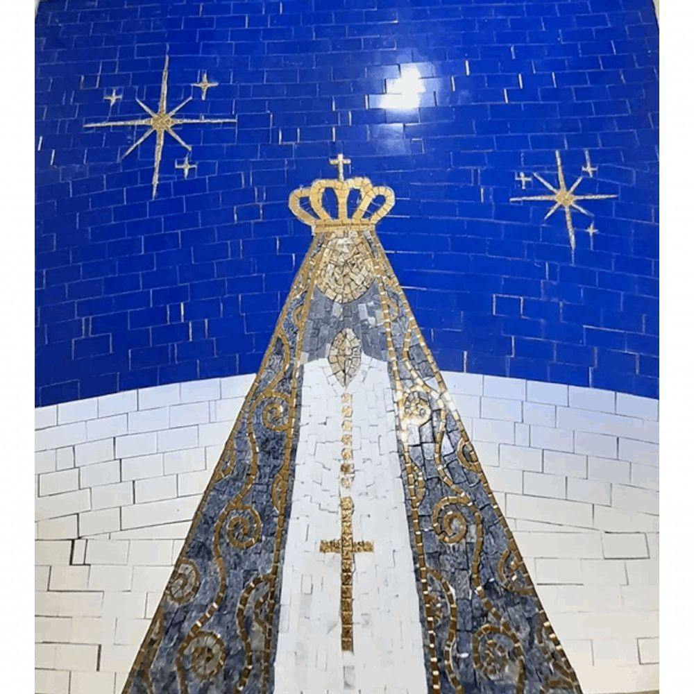 Mosaico Da Nossa Senhora De Aparecida Tamanho 180x180cm