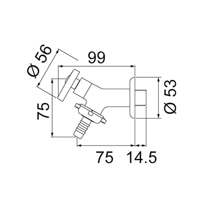 Torneira para Tanque e Jardim 1153 C30 Lorenzetti Cromada