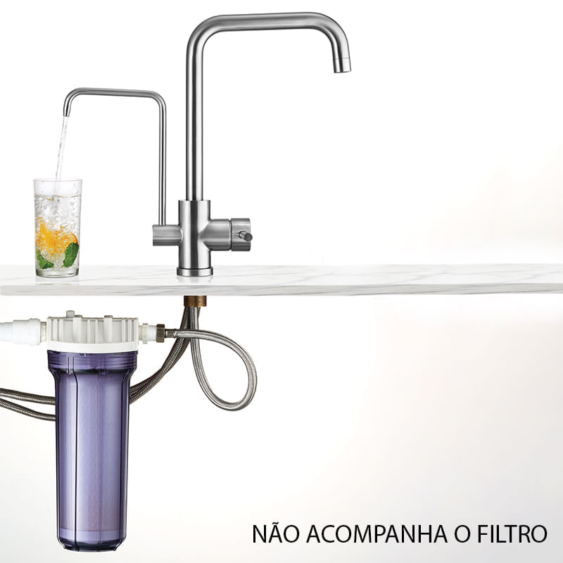 Torneira Misturador Monocomando Lorenzetti LorenLoft 2263 I82 com Saída Para Água Filtrada