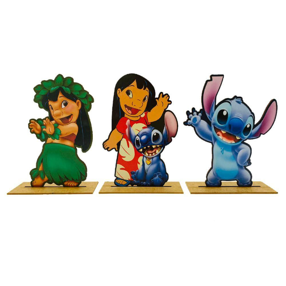 Kit Display De Mesa 15 Peças Para Festa Lilo E Stitch Mdf