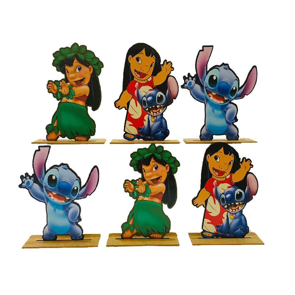 Kit Display De Mesa 15 Peças Para Festa Lilo E Stitch Mdf