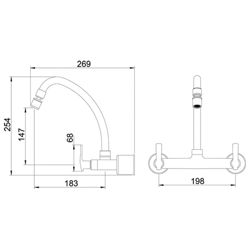 Torneira Misturador Lorenzetti LorenOne 1258 C29 de Parede Cromada