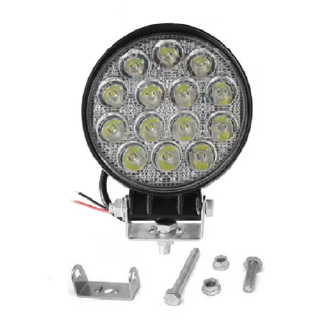 Farol Auxiliar de Led Redondo 12v/24v 6000k 42W 14 Leds