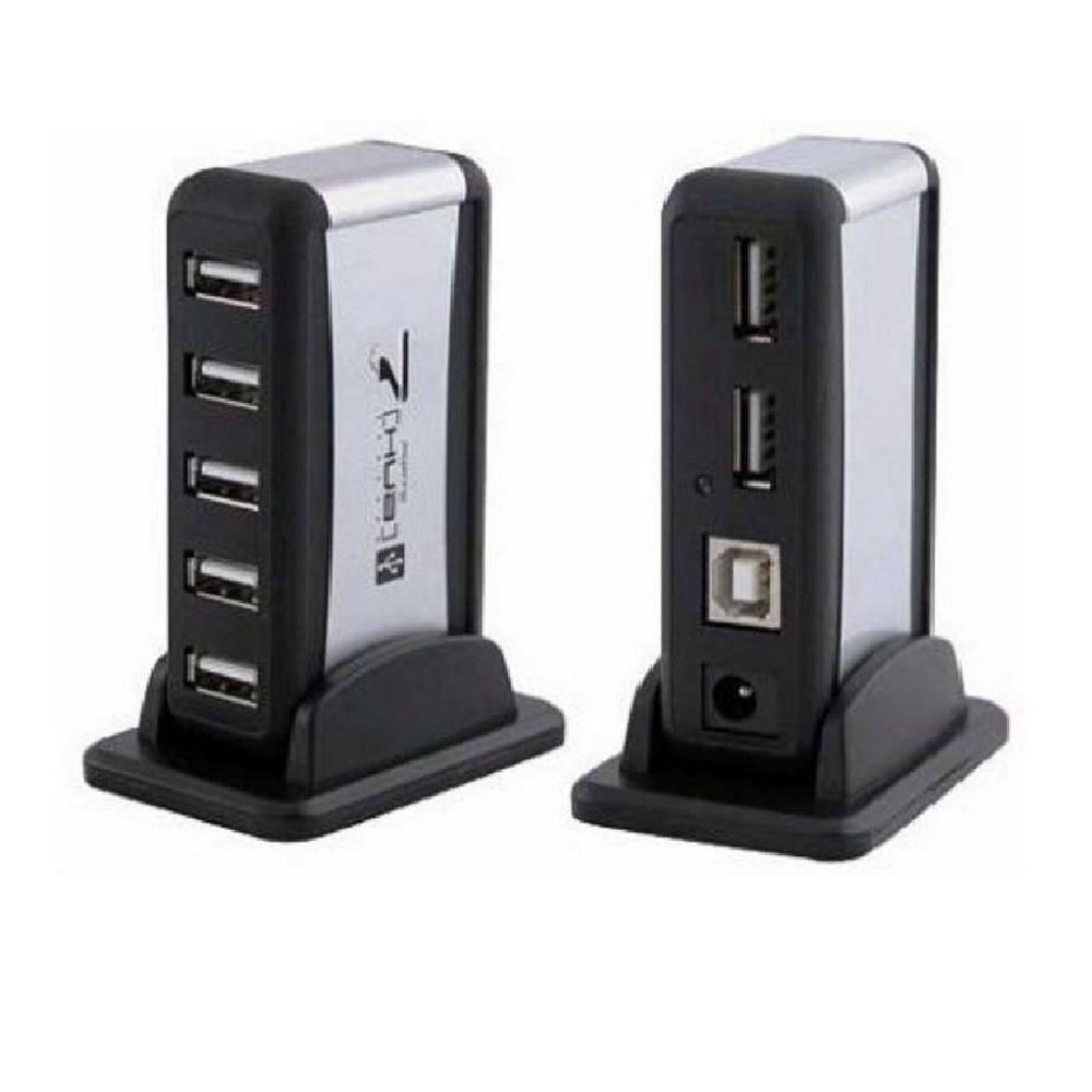 Mini Hub Usb 2.0 c/7 Portas em Torre c/Fonte de Alimentação