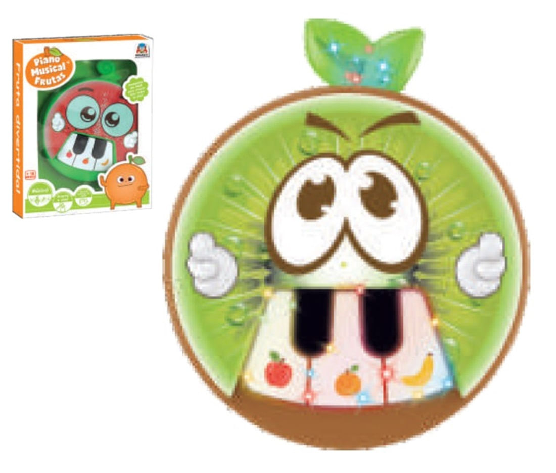 Piano Musical Frutas com Luz Kiwi - Braskit