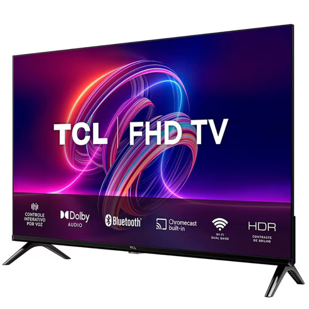 Smart TV LED 43 Polegadas S5400A com Android TV Wi-Fi Bluetooth TCL Preto / Bivolt