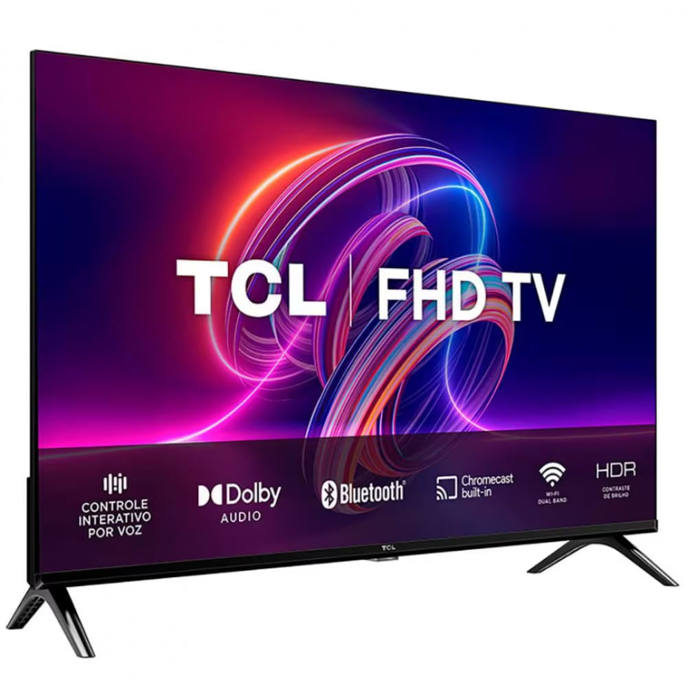 Smart TV LED 43 Polegadas S5400A com Android TV Wi-Fi Bluetooth TCL Preto / Bivolt