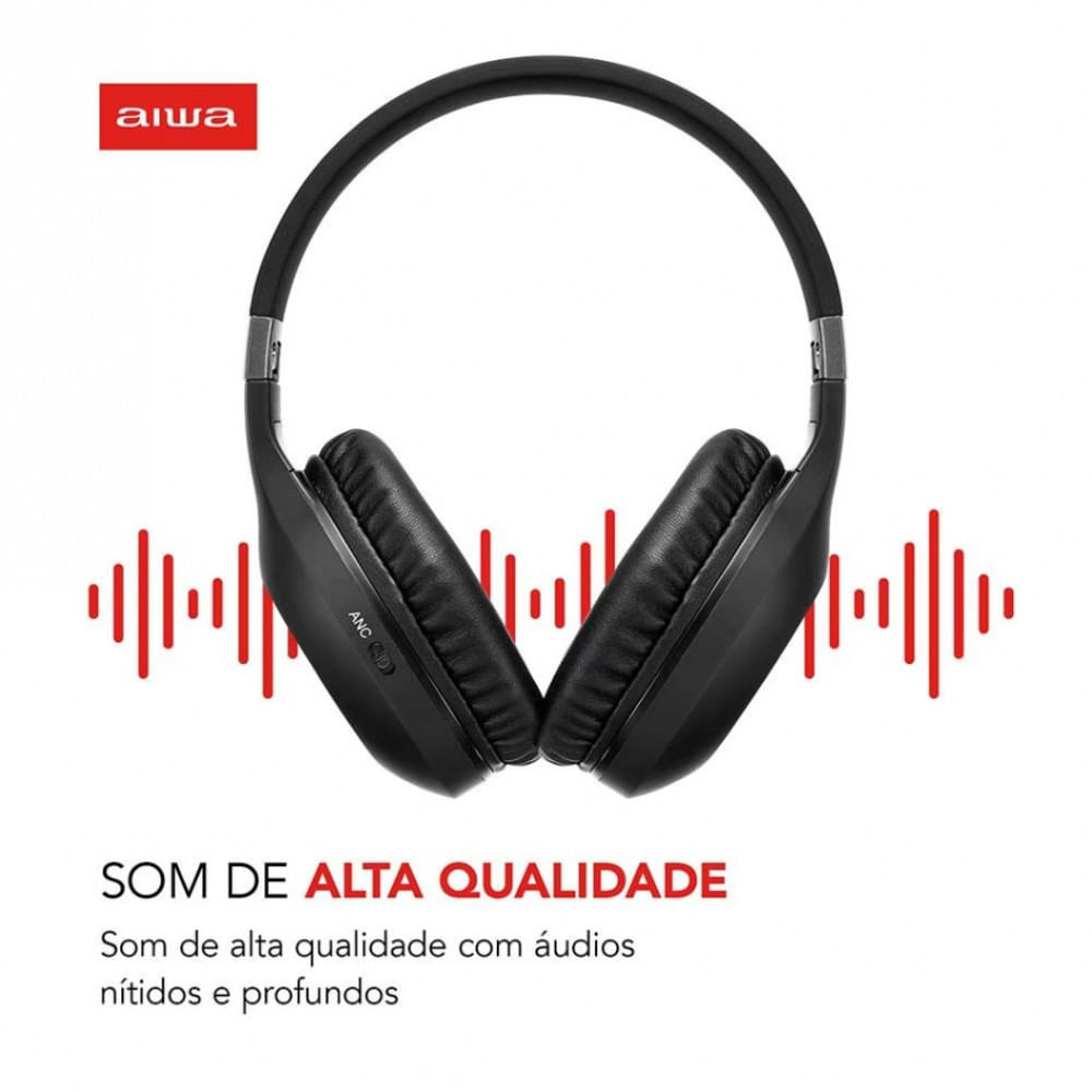 Headphone Aiwa AWS-HP-02-B Preto