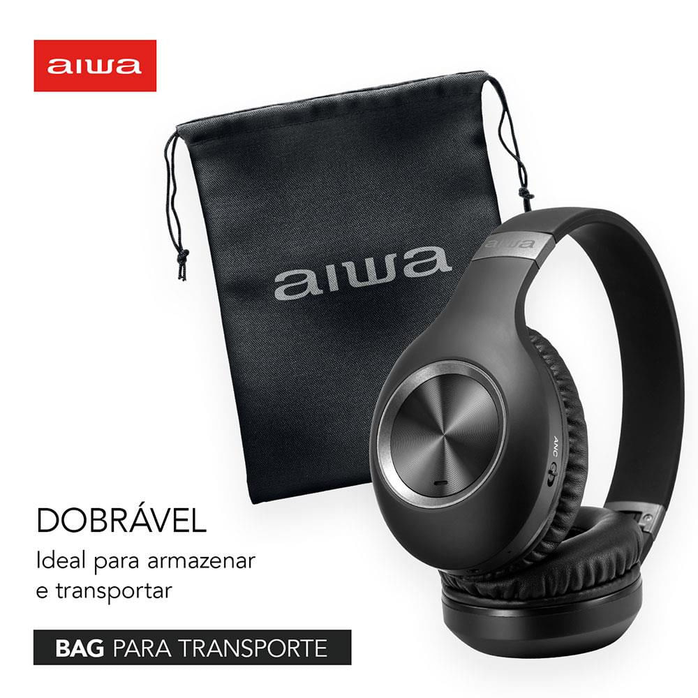 Headphone Aiwa AWS-HP-02-B Preto