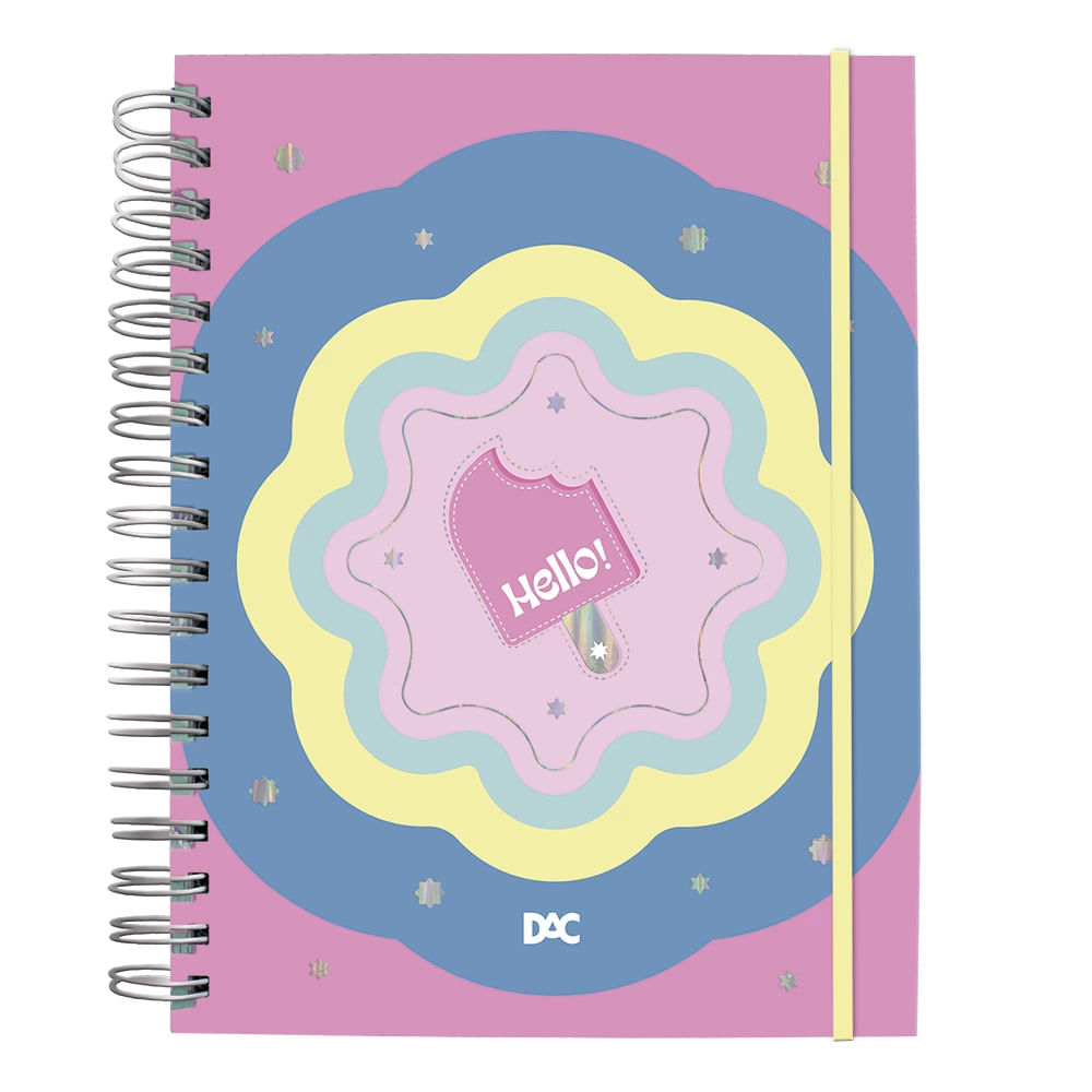 Caderno Colegial 1/4 DAC Smart Hello 80 Folhas