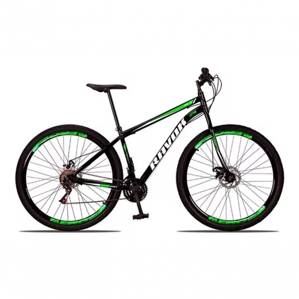 Bicicleta Bike Aço 21 Marchas Velocidades Aro 29 Preto/Verde