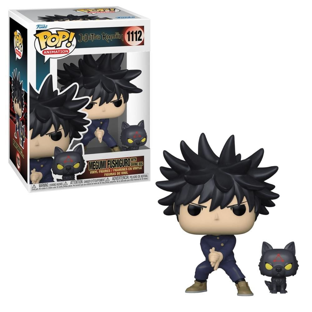 Boneco Funko POP! Jujutsu Kaisen - Megumi Fushiguro com Cão Divino