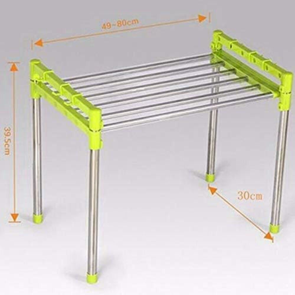 Prateleira Inox Organizador De Cozinha Banheiro Estante Ajustavel Multifuncional Microondas Sapateira Rack Portatil