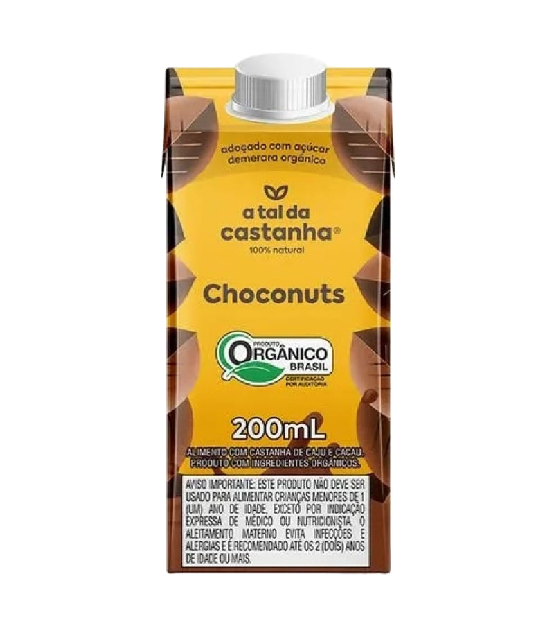 Leite Vegetal Choconuts Orgânico A Tal da Castanha 200ml