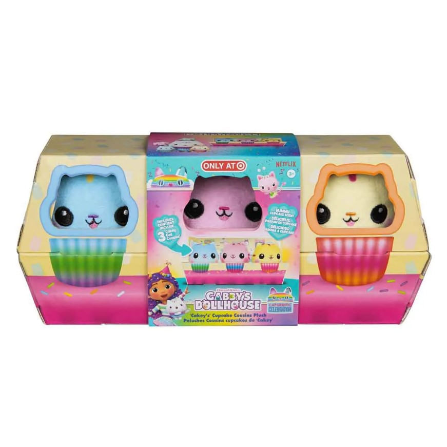 3 Pelúcias Cupcake Cakey Cat Gabby's Dollhouse - Sunny 3968