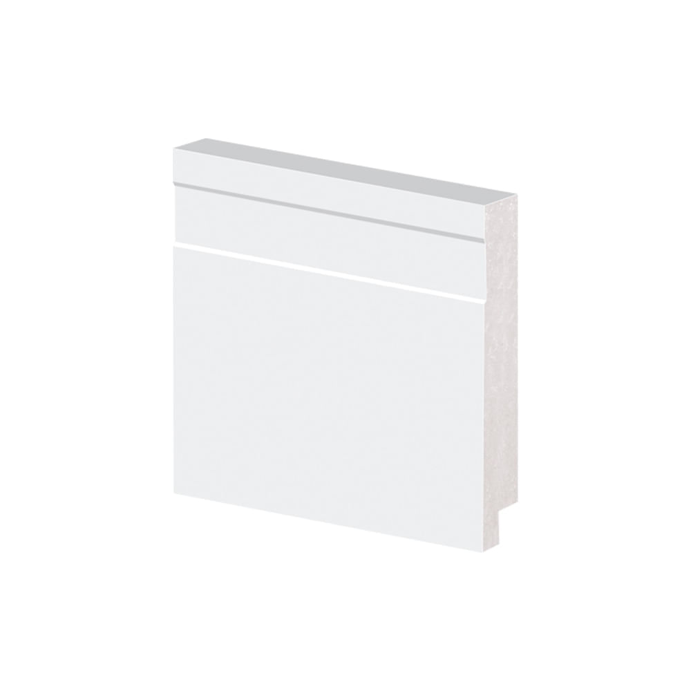 Rodapé de Poliestireno Arquitech 51007 Frisado 7cm 2,40m Branco