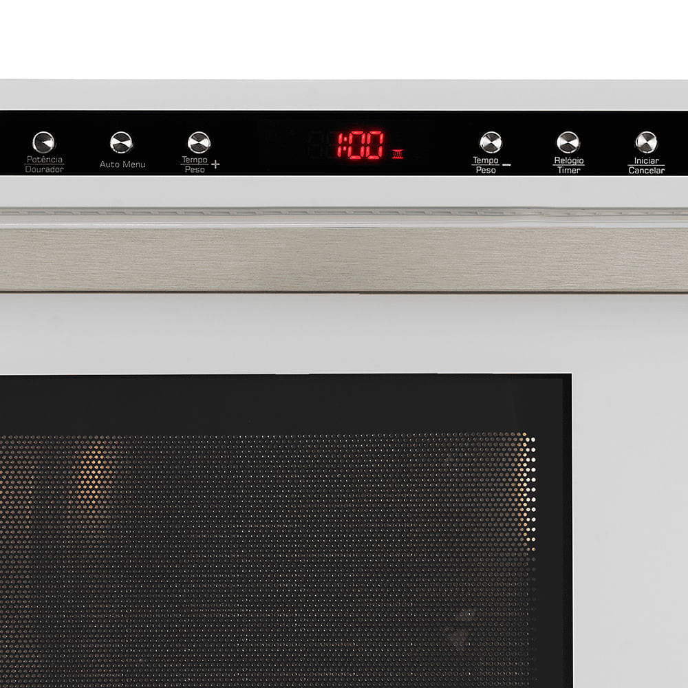 Micro-ondas de Embutir Fischer Infinity 25L com Dourador Branco 127V