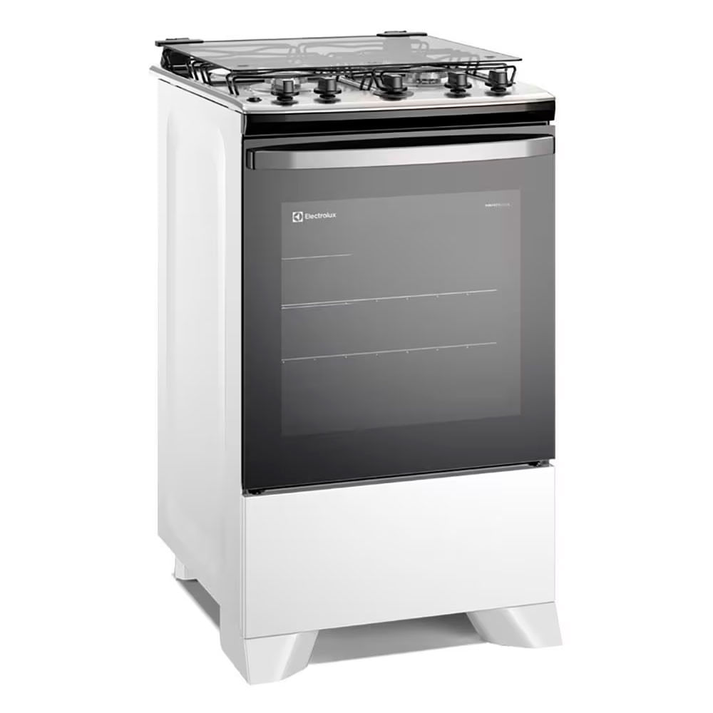 Fogão Electrolux 4 bocas Efficient FE4IB com Mesa Inox, PerfectCook, VaporBake e Acendimento Automático Branco / Bivolt