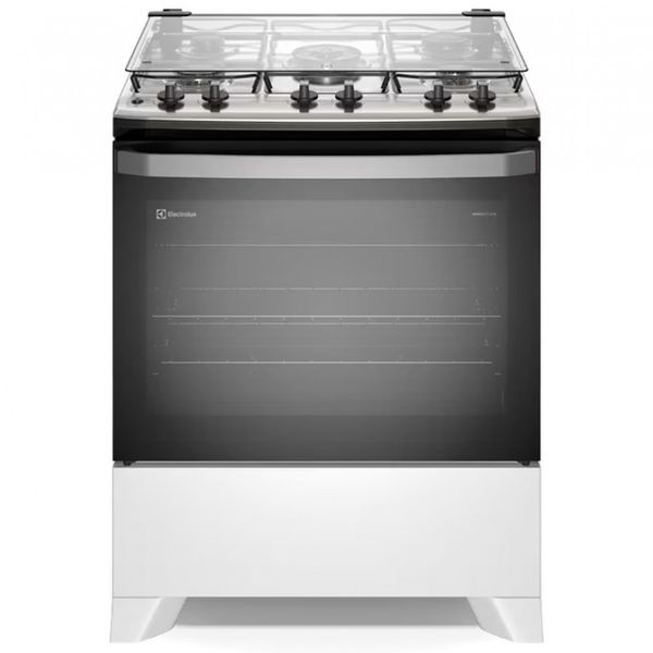 Fogão Electrolux 5 bocas Efficient FE5IB com Mesa Inox, PerfectCook, VaporBake e Acendimento Automático