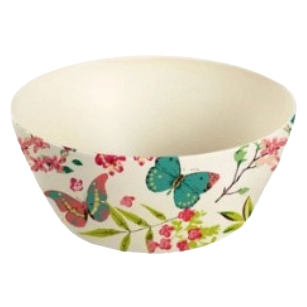 Bowl em Melamina Cazza Jardim Secreto Branco 650ml