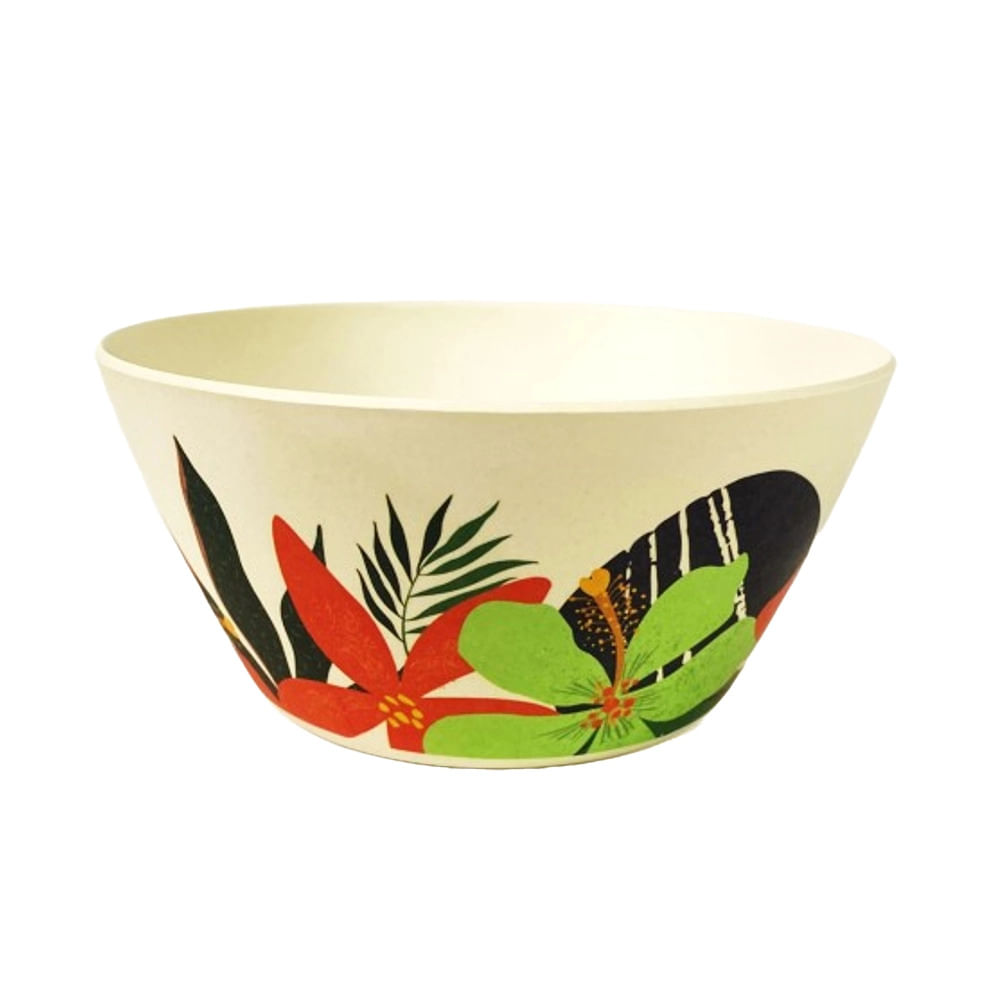 Bowl em Melamina Cazza Floral Boho Branco 650ml