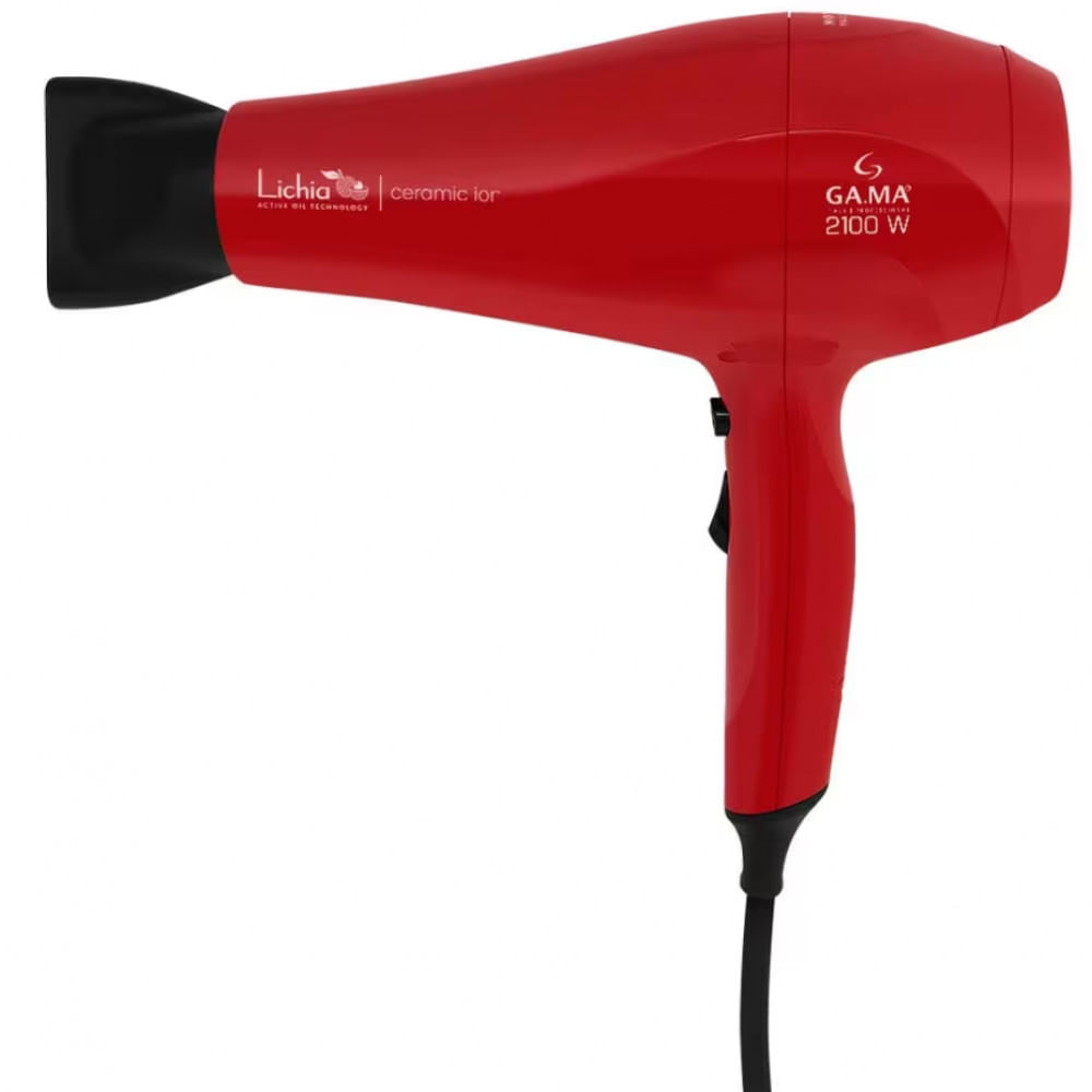 Secador de Cabelos GA.MA Italy Lichia Ceramic Íon Motor AC Profissional 2100W Vermelho / 220V