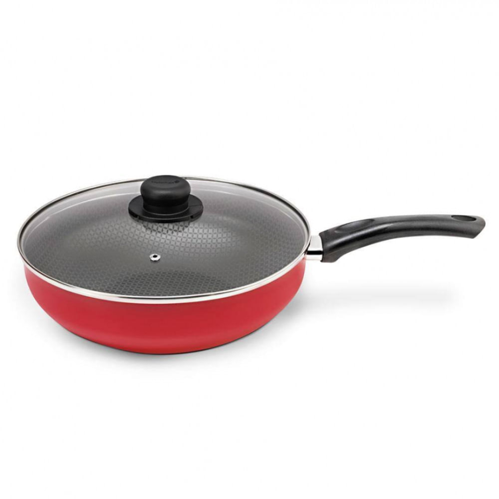 Frigideira Wok Paprika com Cabo e Tampa 24cm Multiflon