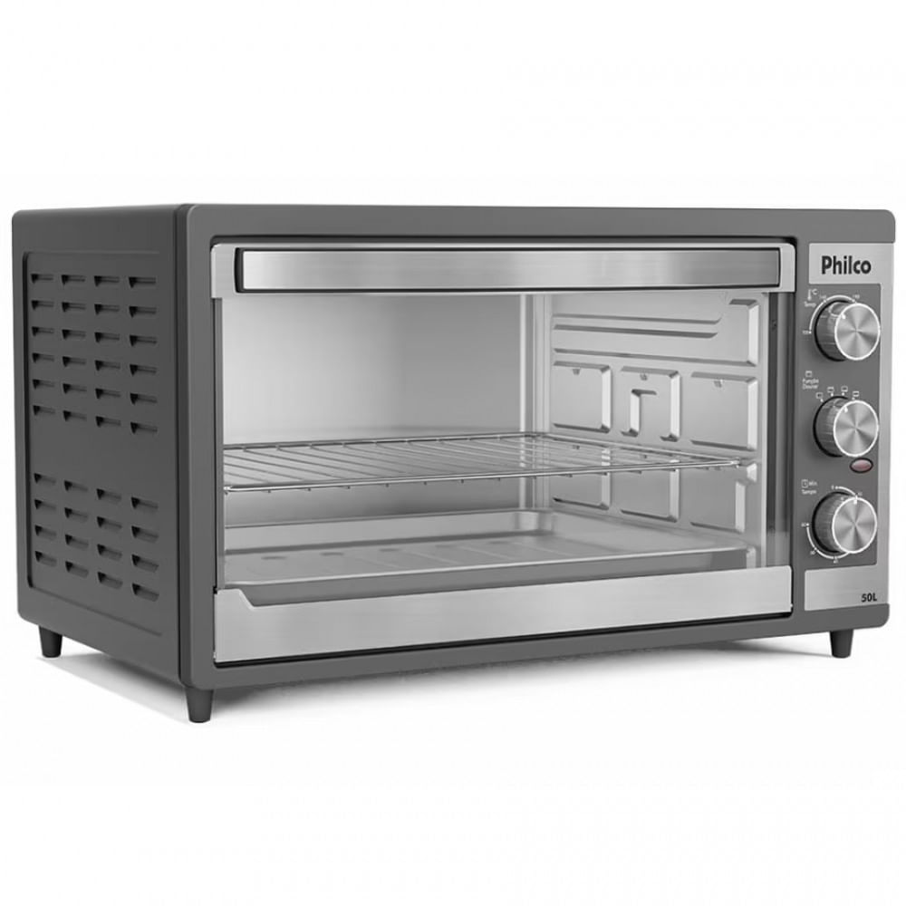 Forno Elétrico PFE52P 50 Litros com Botão Timer de 60 minutos e Dupla Resistência Philco Preto / 110V