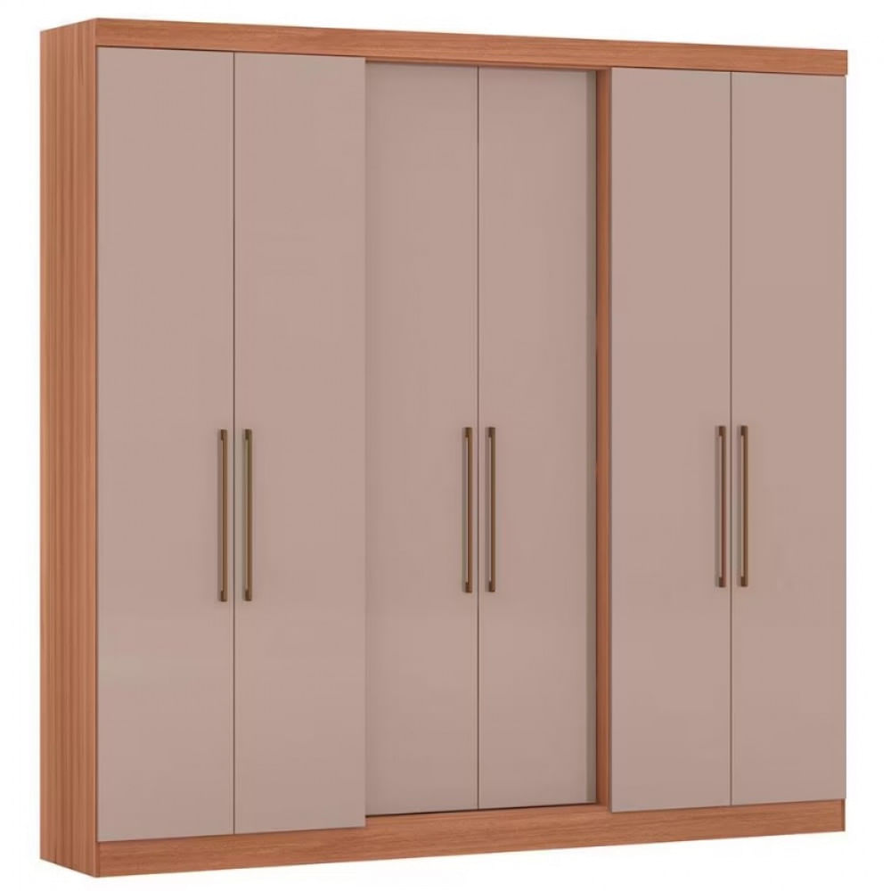 Guarda Roupa Casal Bartira Napoli UP 6 Portas 4 Gavetas 4 Prateleiras ...