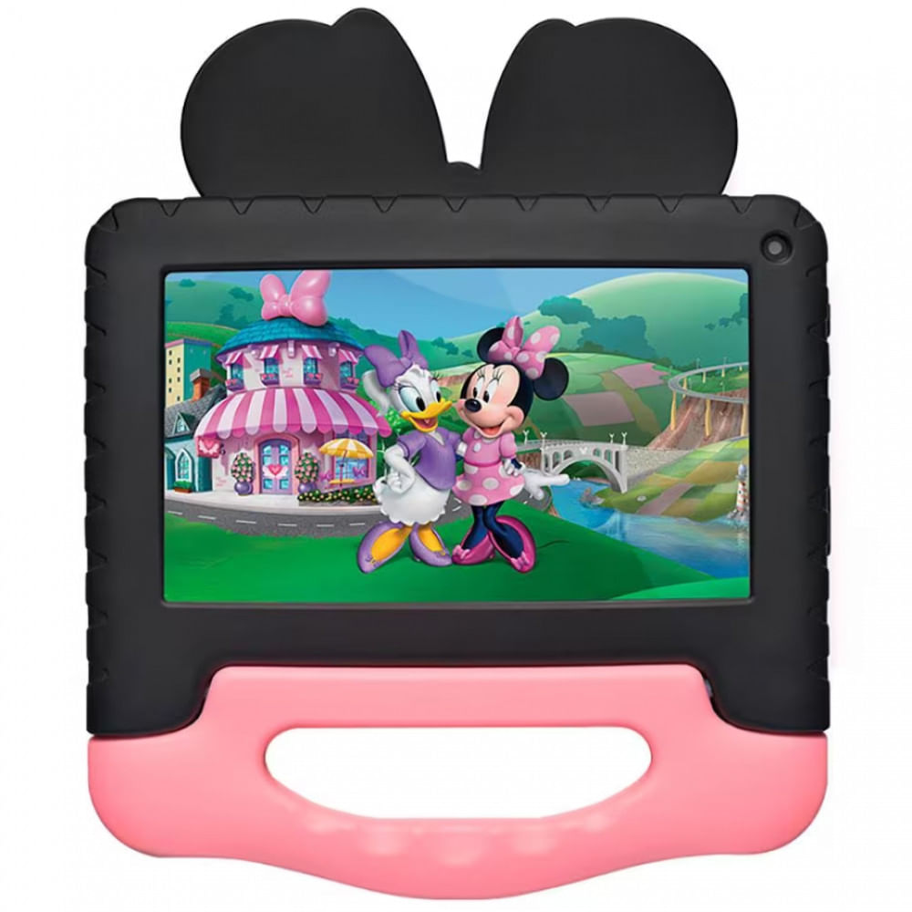 Tablet Infantil Multilaser Minnie NB414 Wi-Fi Tela de 7 64GB 4GB de RAM Android 13 Go Processador Quad-Core