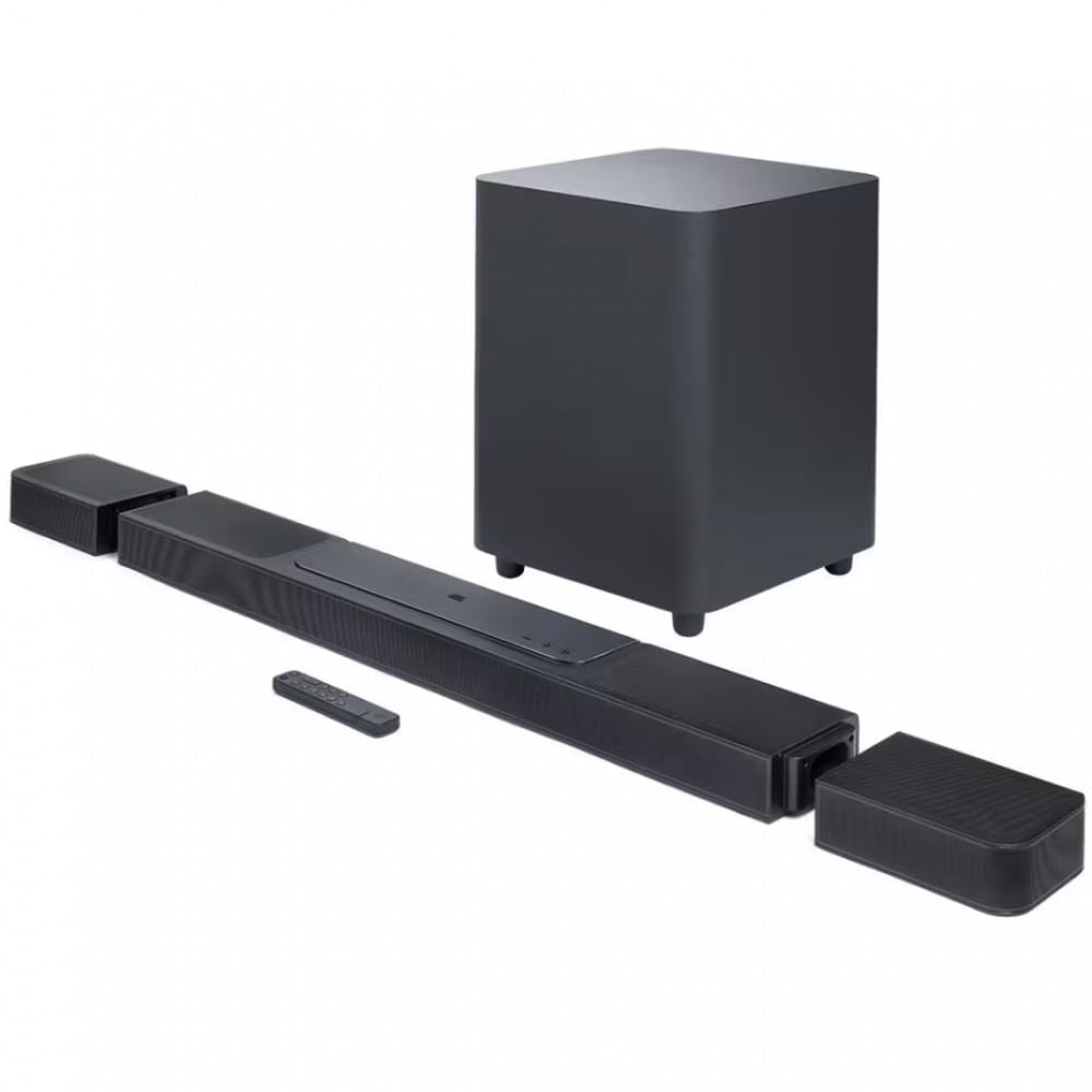 Soundbar JBL Bar 1300 com 11.1.4 Canais Alto-Falantes Surround Removíveis e Dolby Atmos 585W RMS