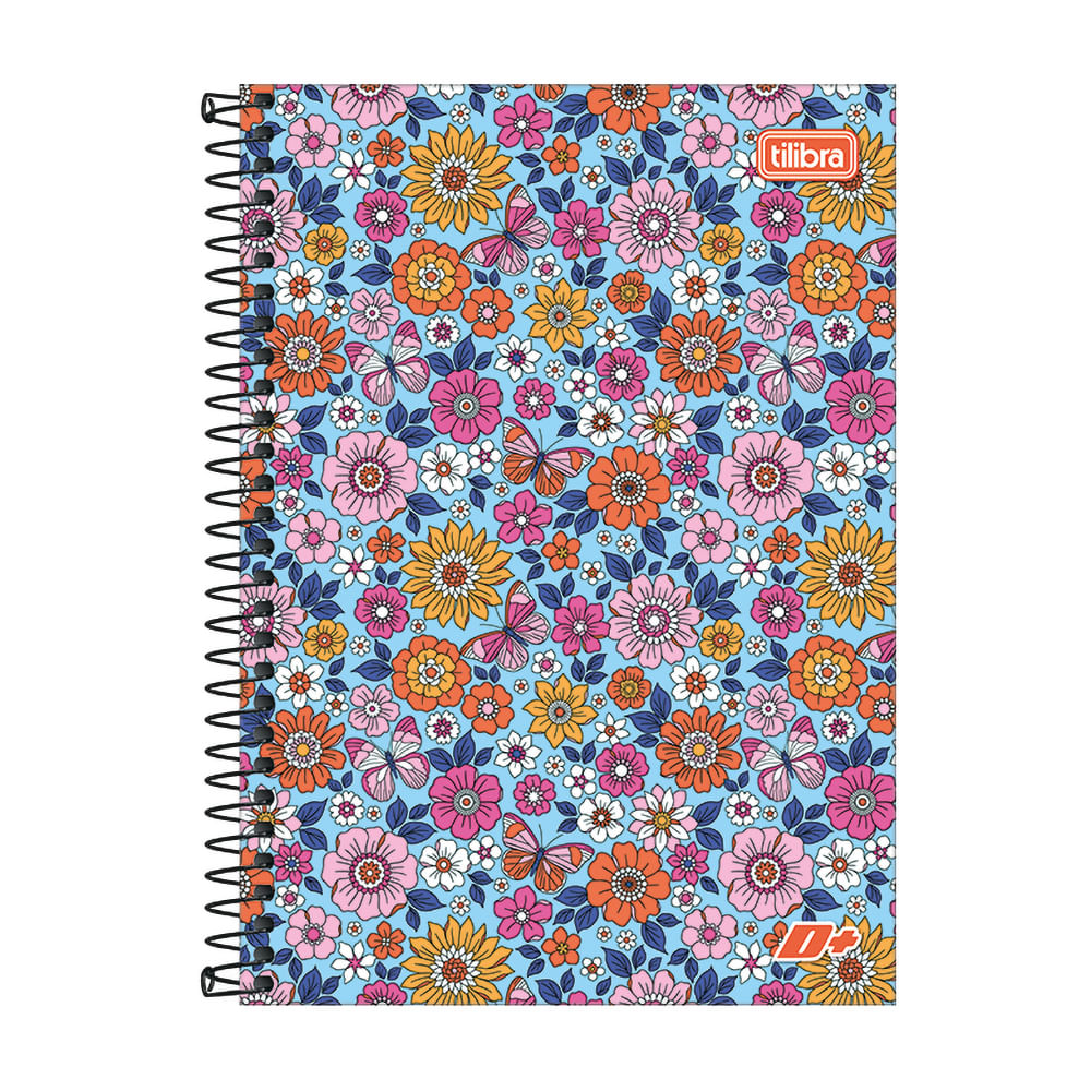 Caderno Tilibra Espiral Capa Dura 1/4 D Mais 96 Folhas Capas Diversas - Item Sortido