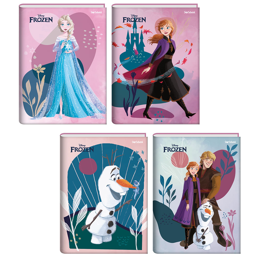 Caderno Universitário Brochura Arcom StarSchool Frozen 80 Folhas