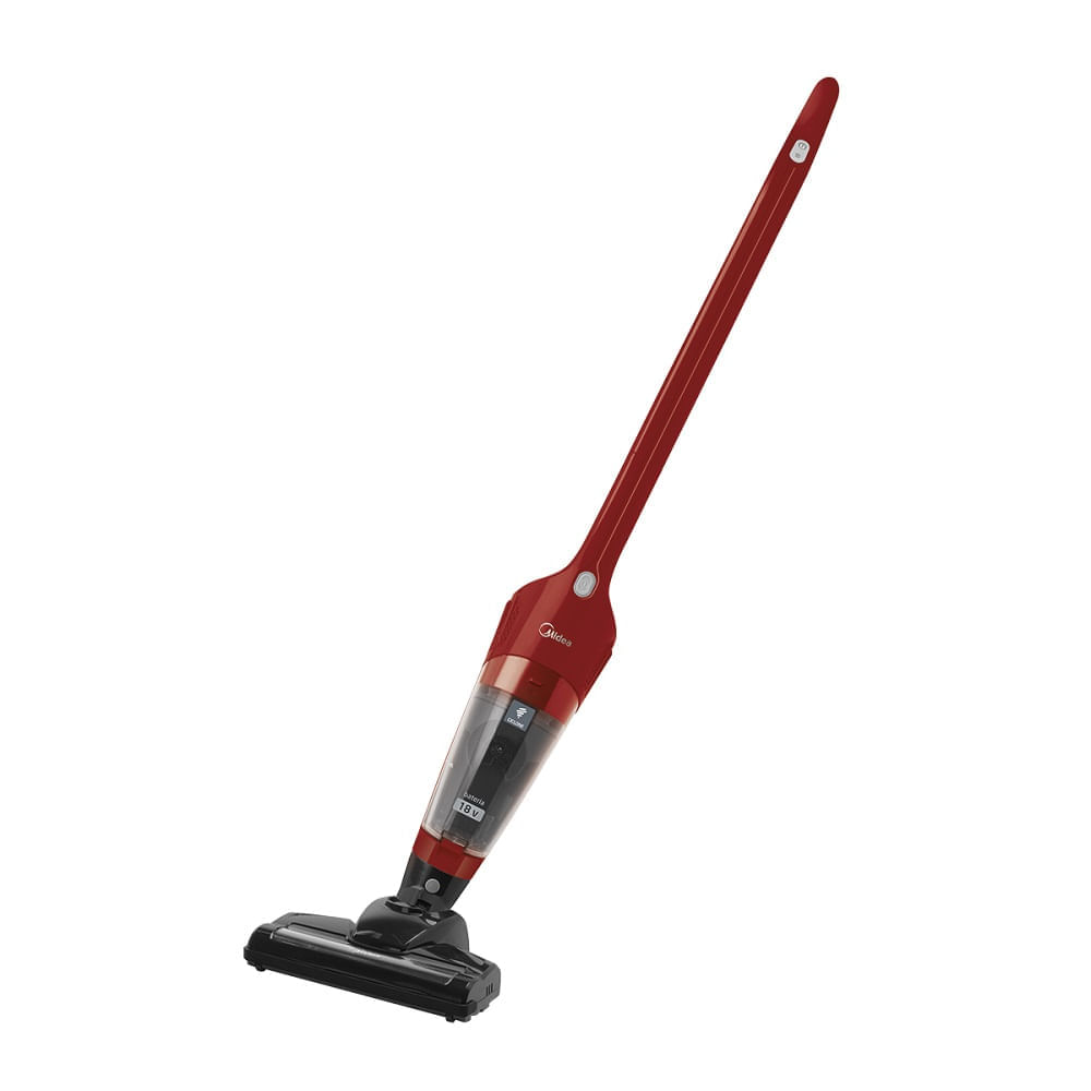 Aspirador de Pó Vertical Midea 2 em 1  Preto e Vermelho VSC15B - Bivolt Bivolt