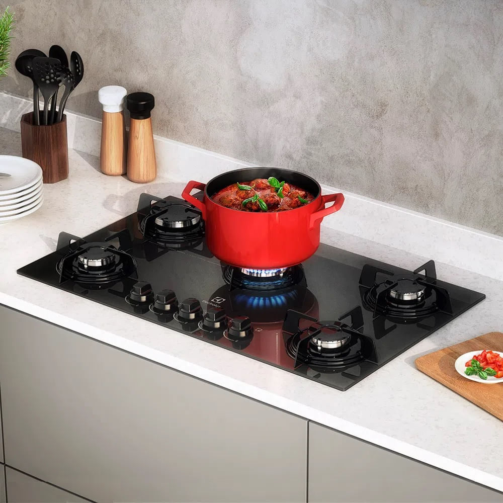 Cooktop a Gás Electrolux 5 Bocas Preto KE5GP – Bivolt Bivolt