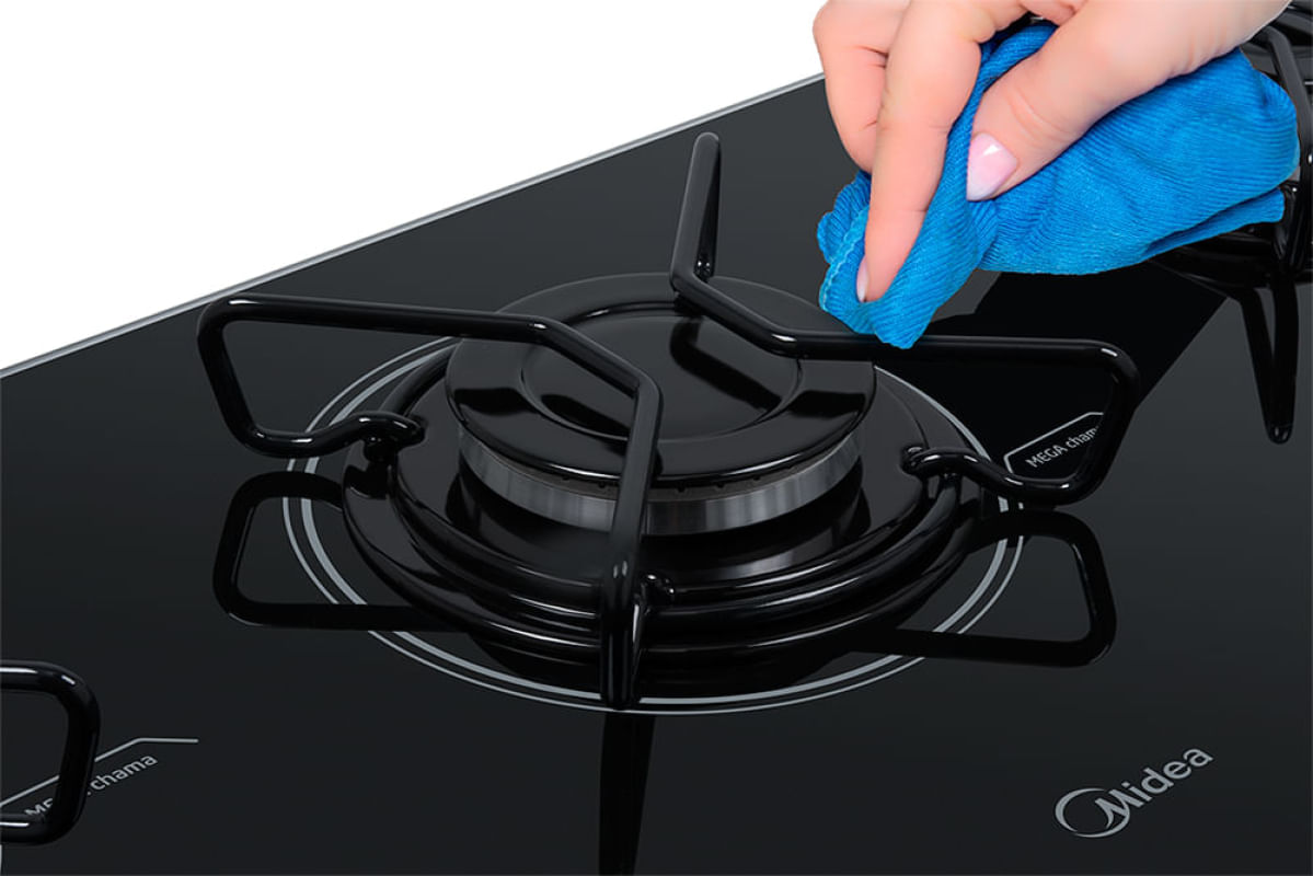 Cooktop Midea 5 Bocas com Mesa de Vidro Preto MD-GV50 – Bivolt Bivolt