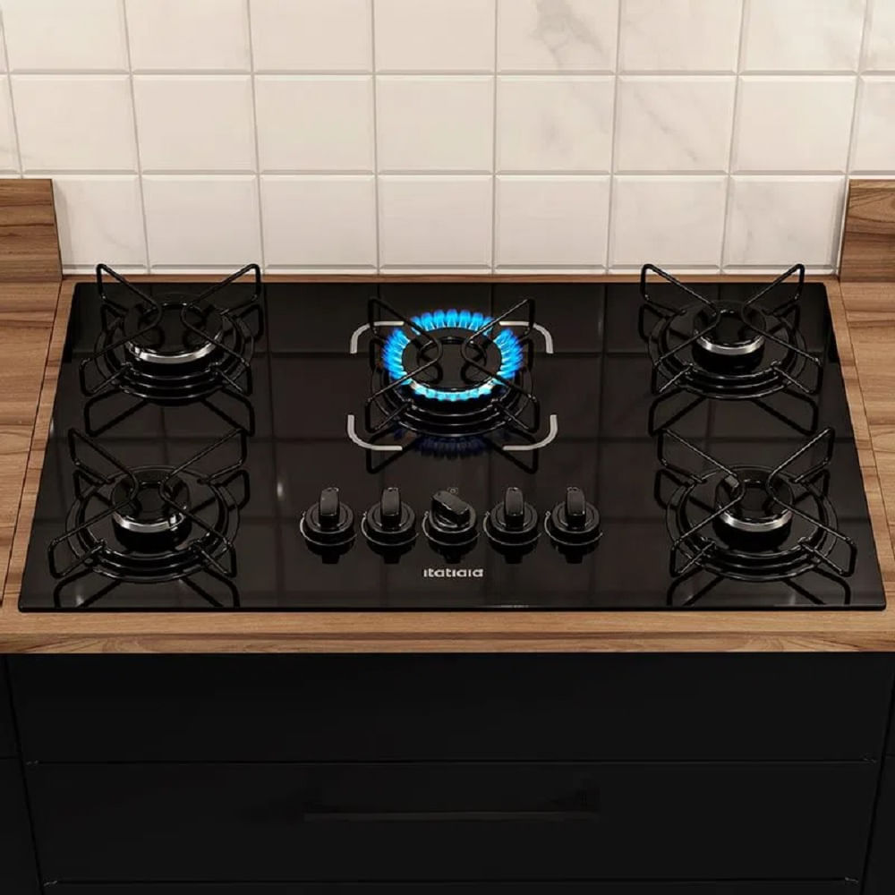 Cooktop Itatiaia 5 Bocas Essencial Preto - Bivolt Bivolt