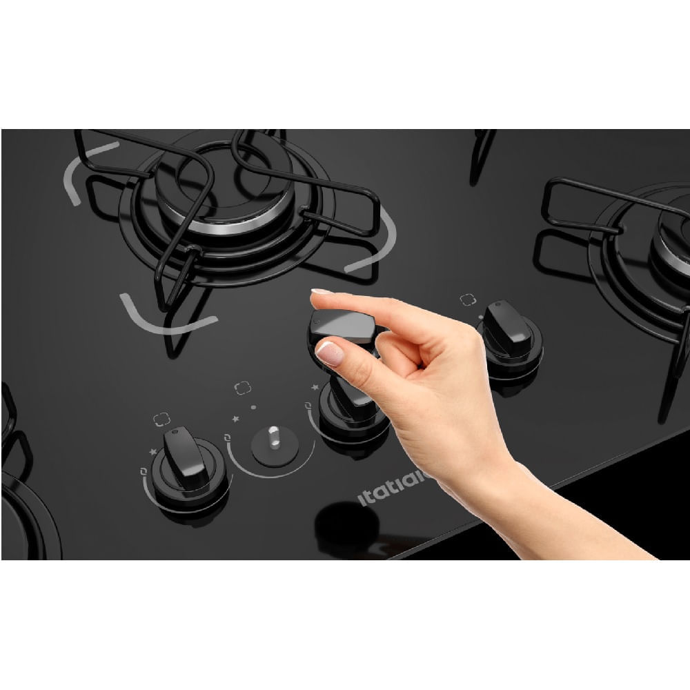 Cooktop Itatiaia 5 Bocas Essencial Preto - Bivolt Bivolt