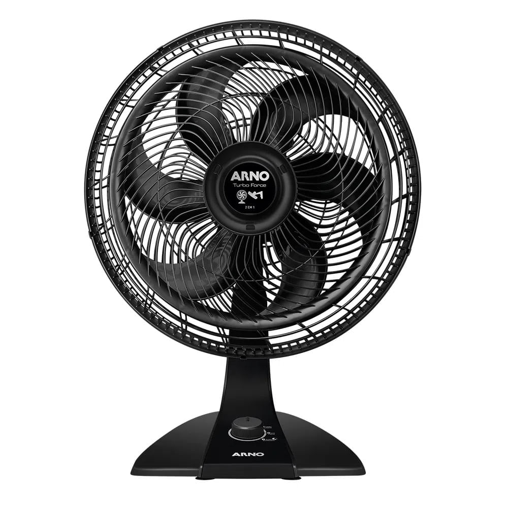 Ventilador Arno 2 em 1 Turbo Force Preto VF42 – 127 Volts