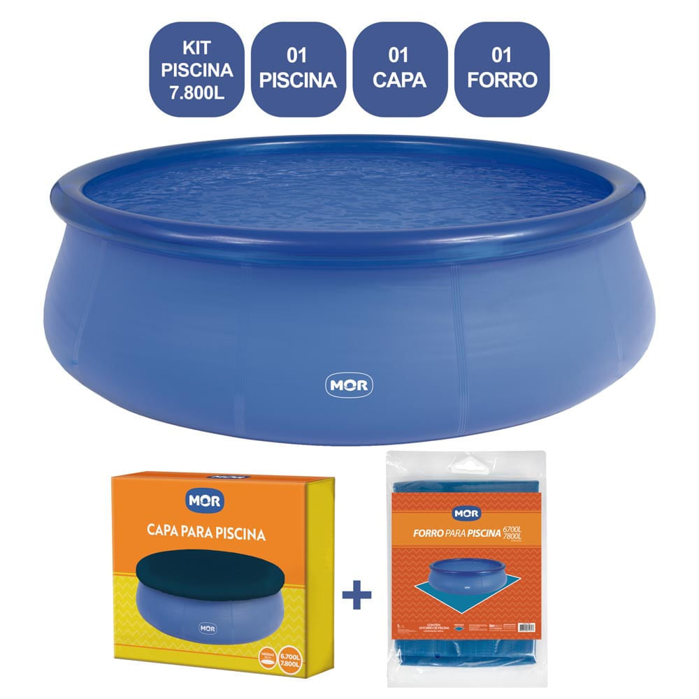 Kit Piscina Circular Inflável 7.800 L