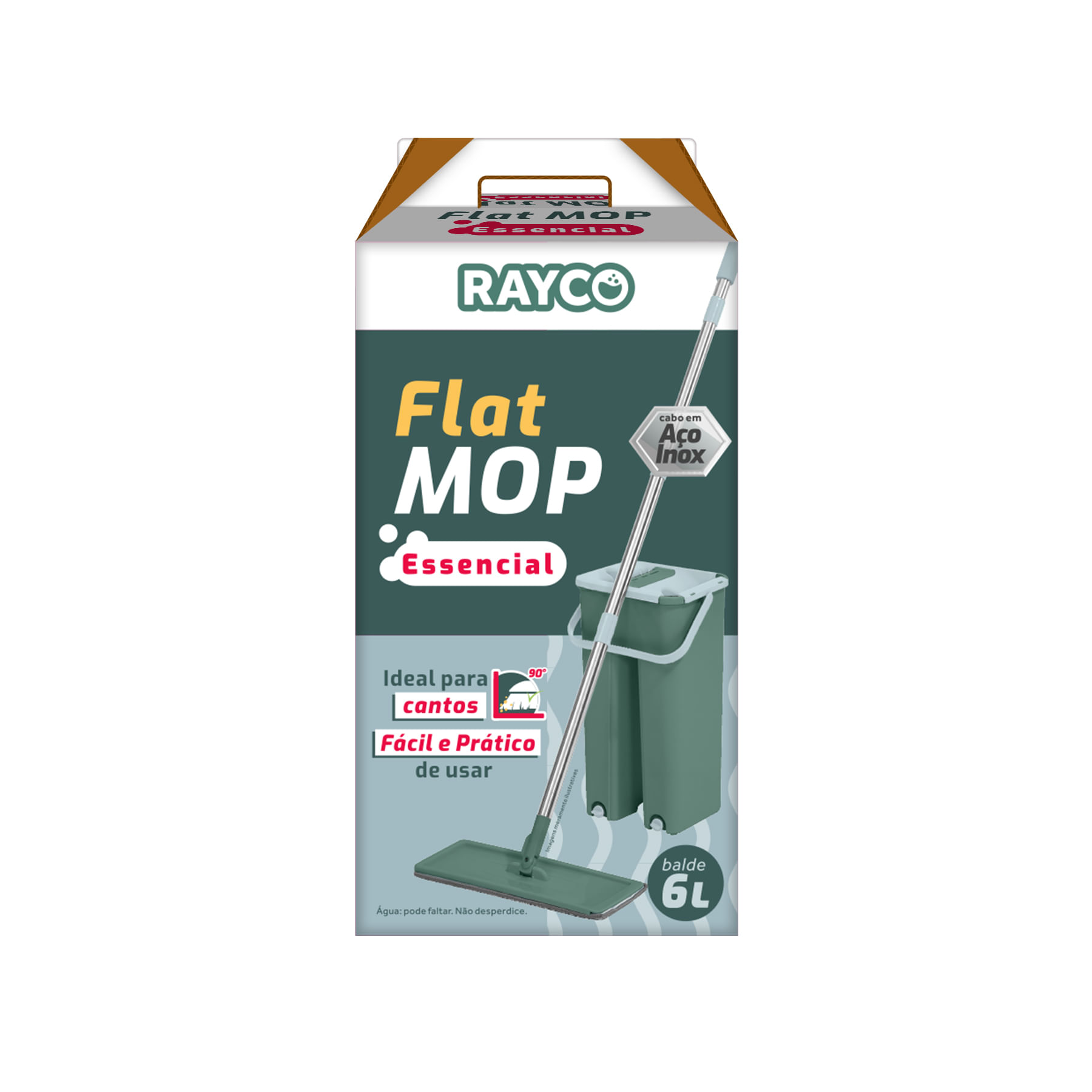 Mop Rayco Flat com Balde 6L