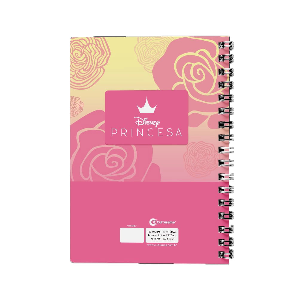 Caderno Universitário Culturama Disney Princesas 10 Matérias 160 Folhas