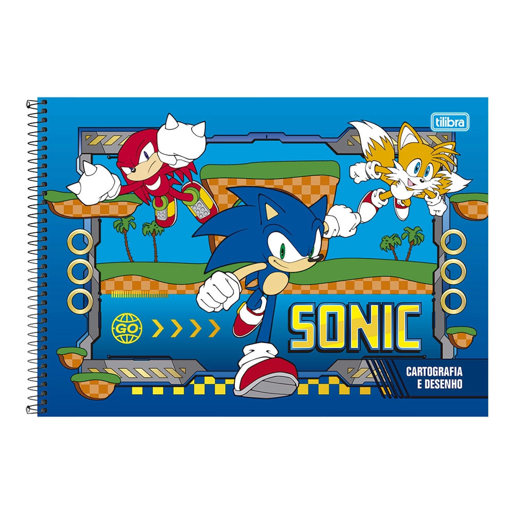 Caderno de Cartografia e Desenho Tilibra Sonic Espiral Capa Dura 80 Folhas - Item Sortido