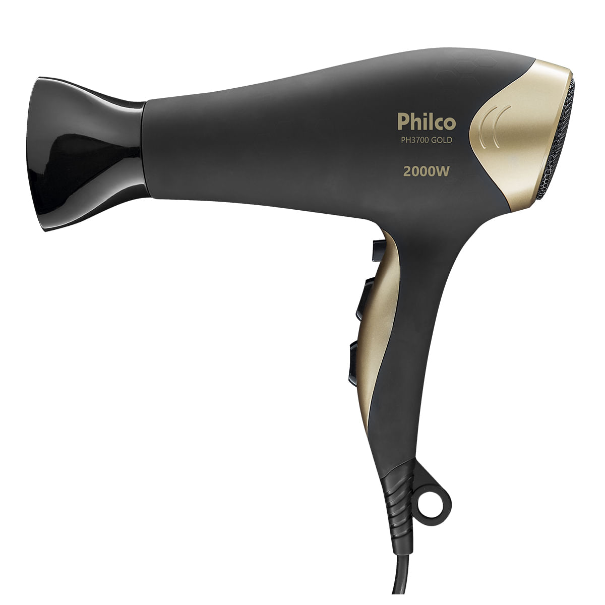 Secador de Cabelos Philco PH3700 Preto Gold - 2100W 220V