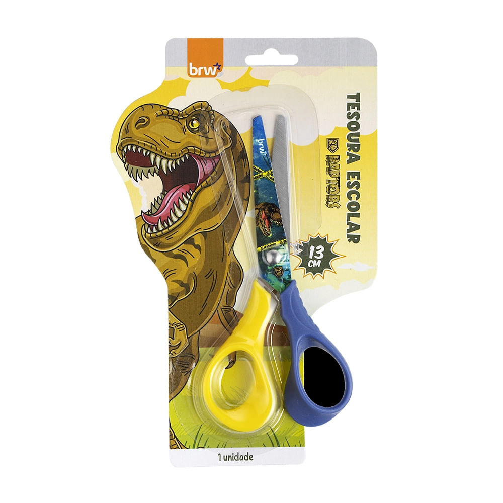 Tesoura Escolar BRW Raptors 13cm